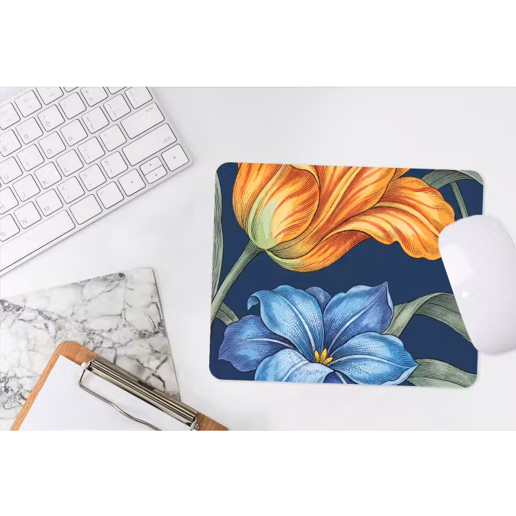 Mouse Pad - Flowers - Botanical - Pattern - Bloemen - Botanisch - Patroon muismat rubber klein