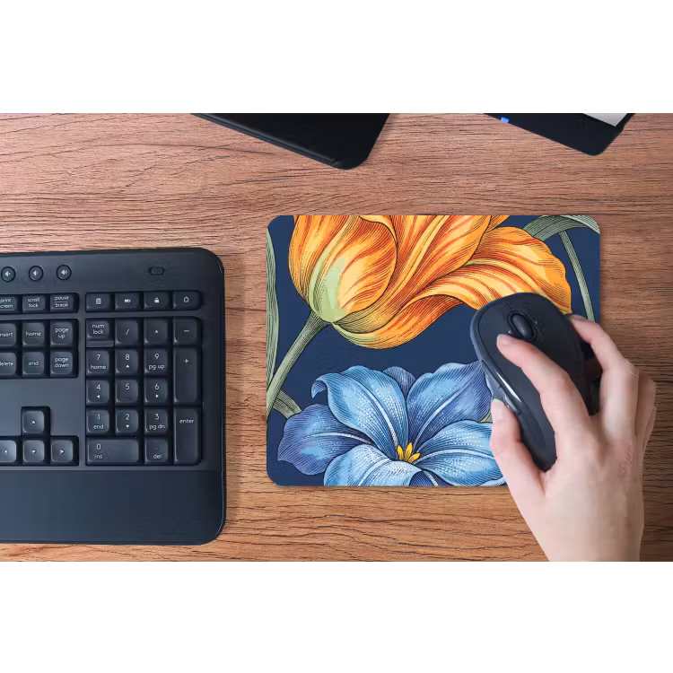 Mouse Pad - Flowers - Botanical - Pattern - Bloemen - Botanisch - Patroon muismat rubber klein