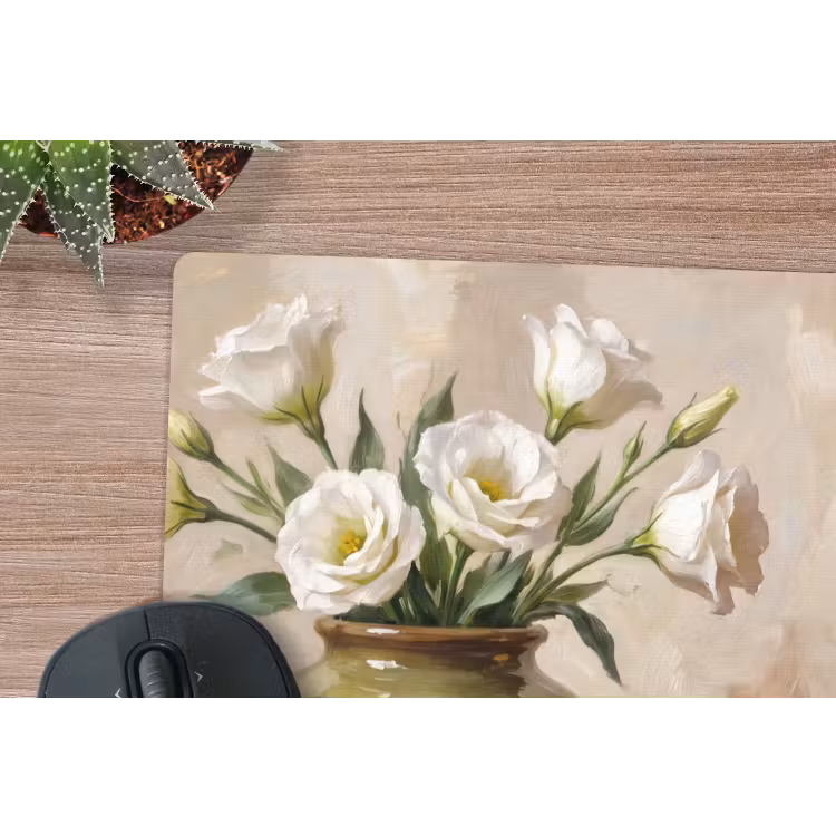 Mouse Pad - Flowers - Fruit - Still Life - Bloemen - Fruit - Stilleven muismat rubber klein
