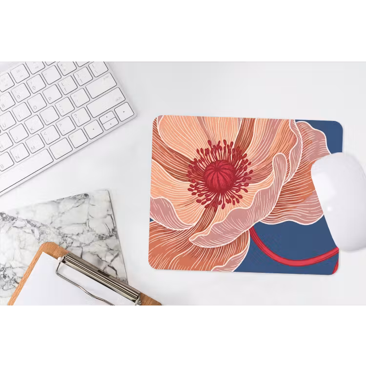Mouse Pad - Flowers - Modern - Abstract - Bloemen - Modern - Abstract muismat rubber klein