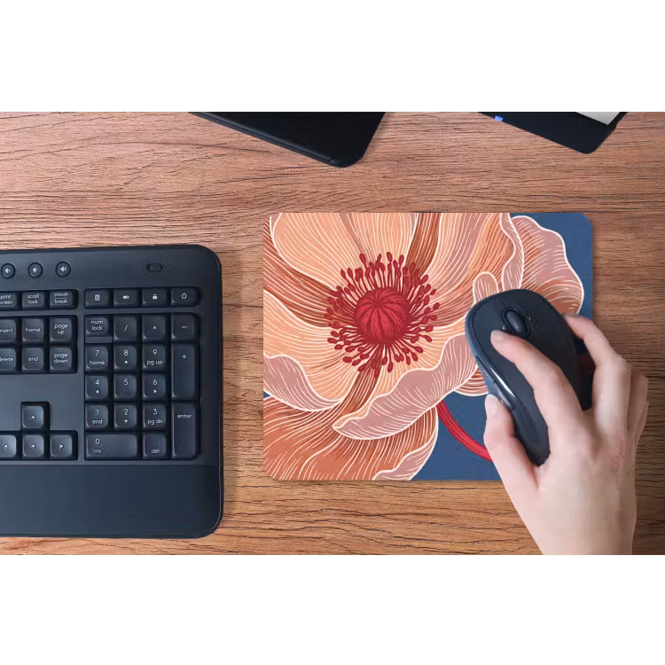 Mouse Pad - Flowers - Modern - Abstract - Bloemen - Modern - Abstract muismat rubber klein
