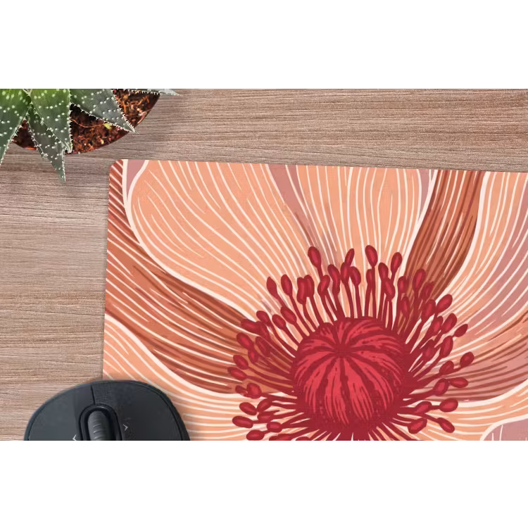 Mouse Pad - Flowers - Modern - Abstract - Bloemen - Modern - Abstract muismat rubber klein