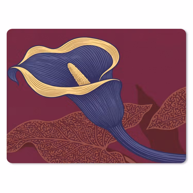 Mouse Pad - Flowers - Modern - Purple - Bloemen - Modern - Paars muismat rubber klein