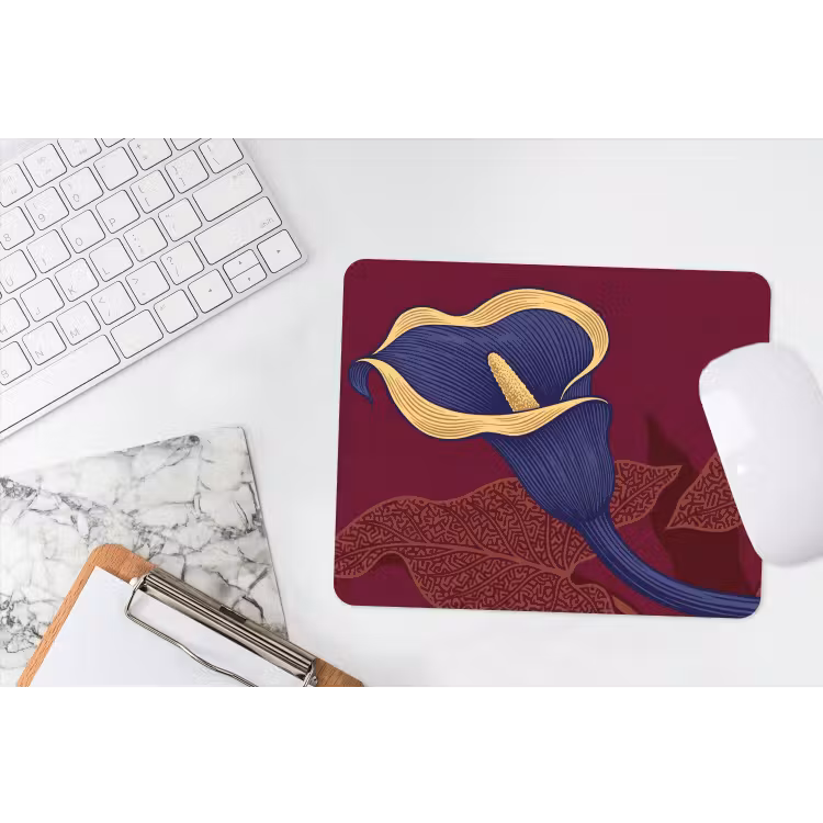 Mouse Pad - Flowers - Modern - Purple - Bloemen - Modern - Paars muismat rubber klein
