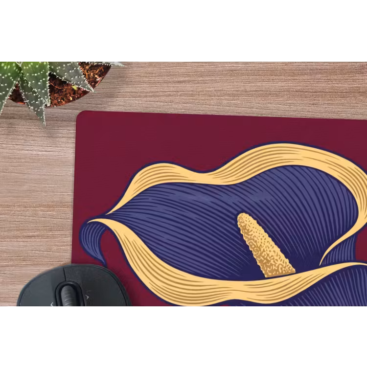 Mouse Pad - Flowers - Modern - Purple - Bloemen - Modern - Paars muismat rubber klein