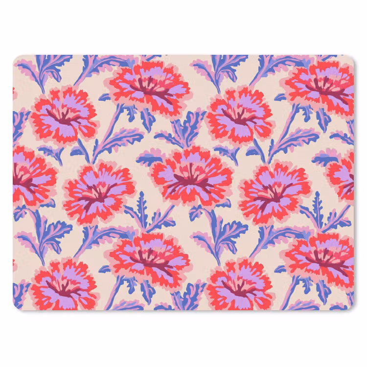 Bloemen - Patroon - Meerkleurig muismat rubber klein 262 -3d
