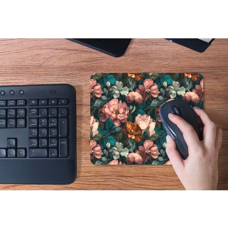 Bloemen - Schilderachtig - Patroon - Roze muismat rubber klein 262 -toetsenbord