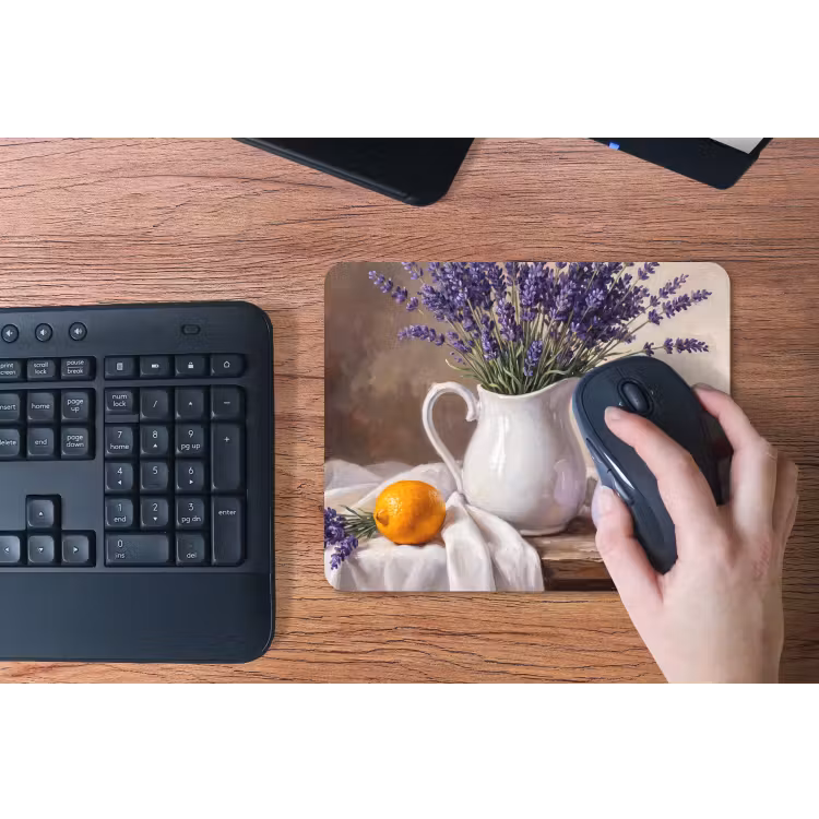 Mouse Pad - Flowers - Still Life - Purple - Bloemen - Stilleven - Paars muismat rubber klein
