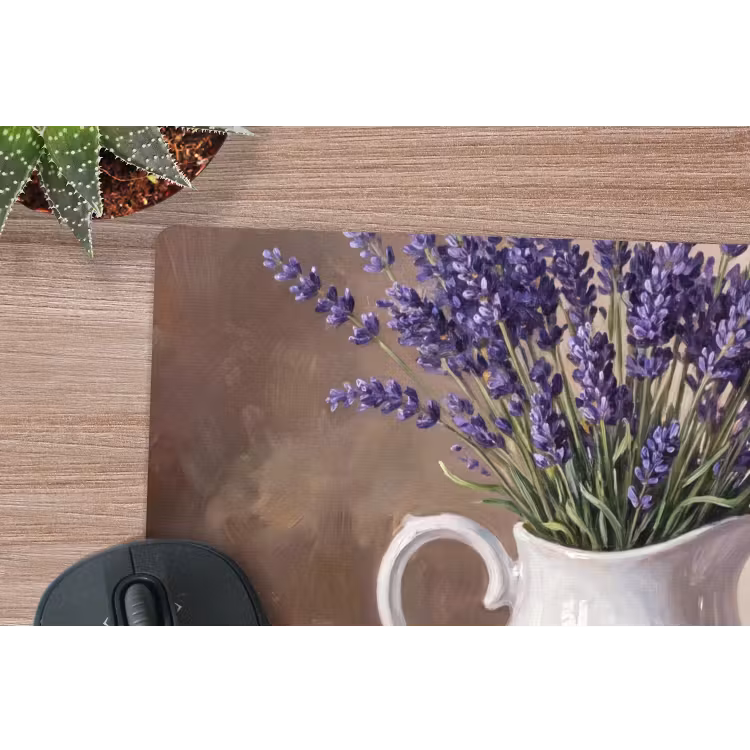 Mouse Pad - Flowers - Still Life - Purple - Bloemen - Stilleven - Paars muismat rubber klein