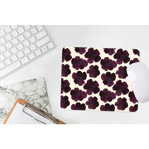 Bloemen - Aquarel - Paars muismat rubber klein 262 -witbureau