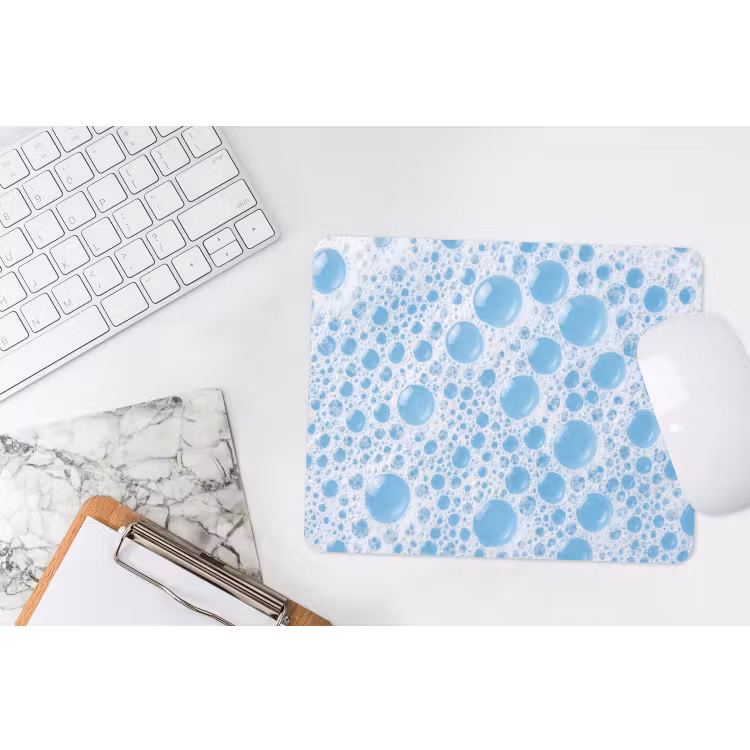 Schuim - Bubbels - Blauw muismat rubber klein -witbureau