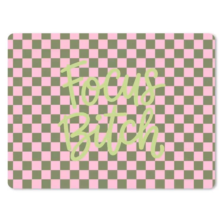Focus - Vakken - Roze muismat rubber klein -3d