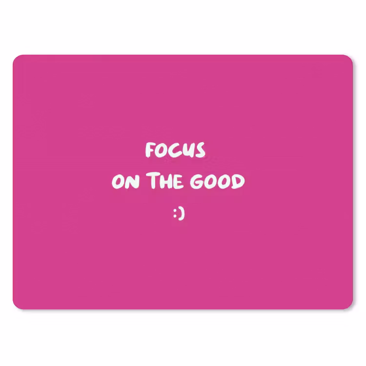 Focus - Smiley - Roze muismat rubber klein -3d