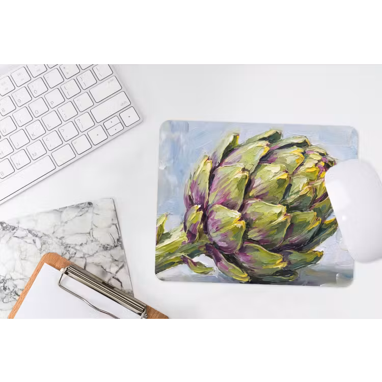 Mouse Pad - Food - Artichoke - Modern - Eten - Artisjok - Modern muismat rubber klein