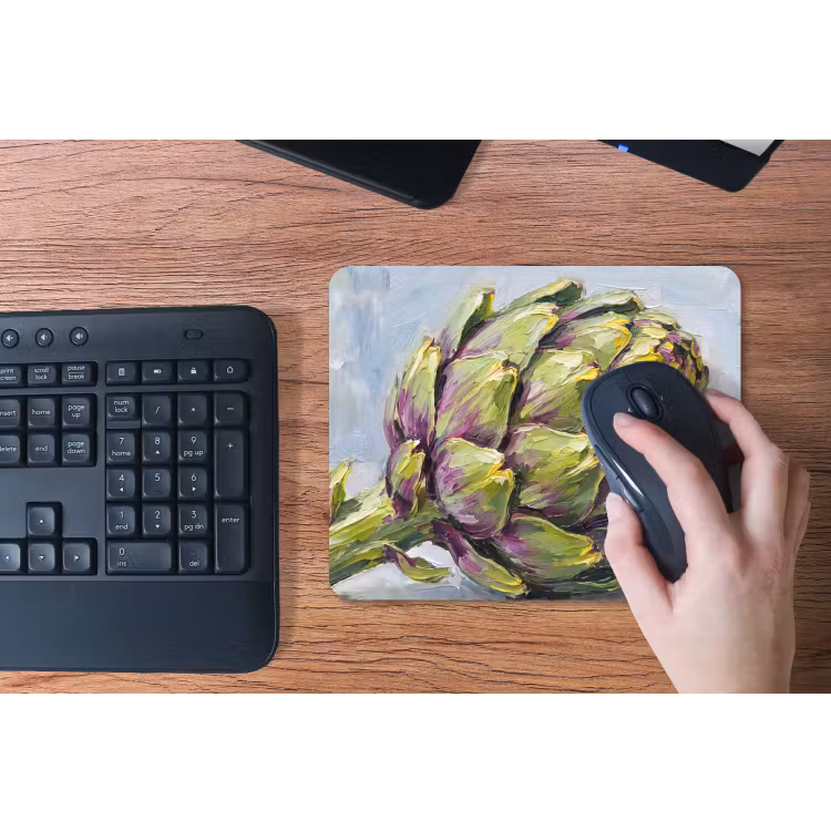 Mouse Pad - Food - Artichoke - Modern - Eten - Artisjok - Modern muismat rubber klein