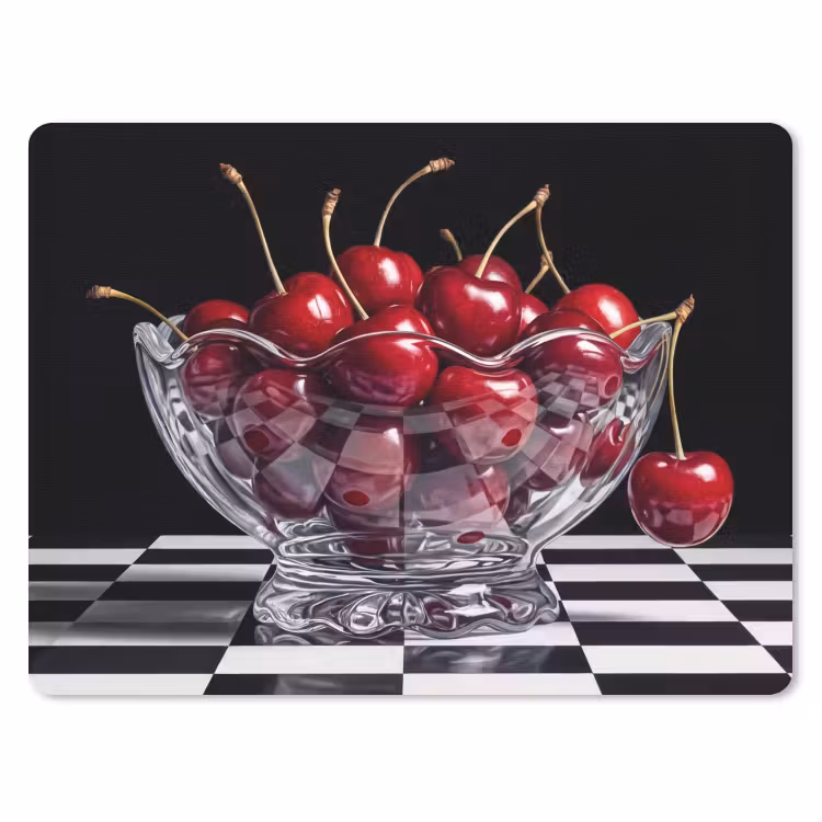 Mouse Pad - Food - Cherries - Red - Eten - Kersen - Rood muismat rubber klein