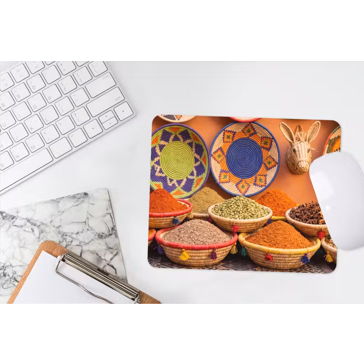 Mouse Pad - Food - Colorful - Culture - Eten - Kleurrijk - Cultuur muismat rubber klein