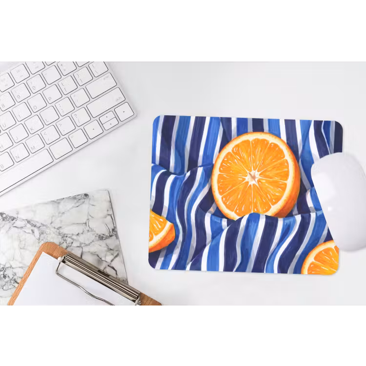 Mouse Pad - Food - Fruit - Orange - Eten - Fruit - Oranje muismat rubber klein