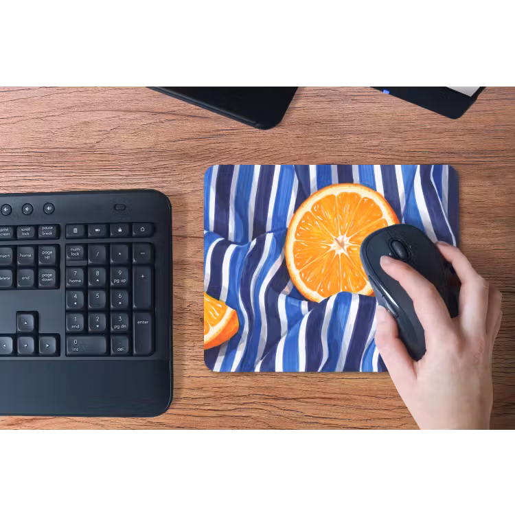 Mouse Pad - Food - Fruit - Orange - Eten - Fruit - Oranje muismat rubber klein