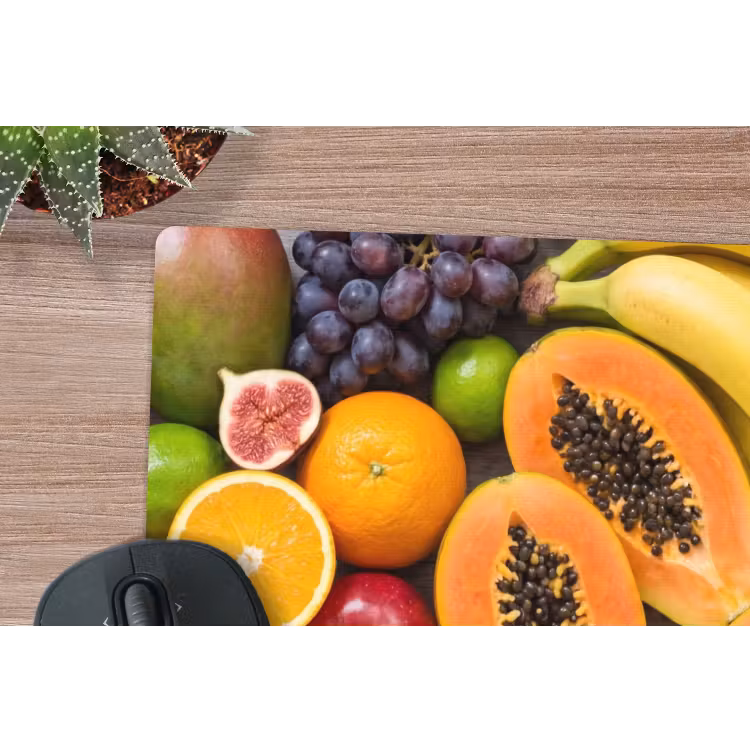 Eten - Fruit - Groenten - Vers - Kleurrijk muismat rubber klein -closeup