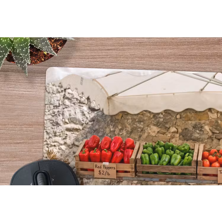 Mouse Pad - Food - Market - Fresh - Eten - Markt - Vers muismat rubber klein