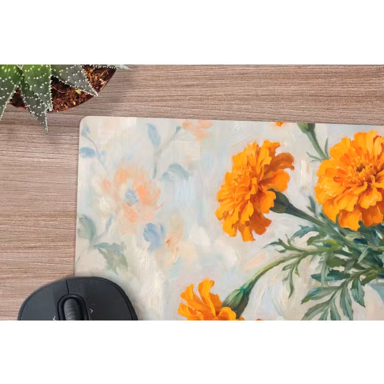 Mouse Pad - Food - Orange - Art - Eten - Oranje - Kunst muismat rubber klein