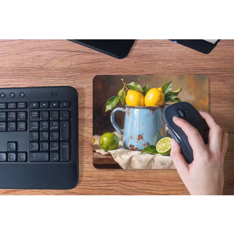 Mouse Pad - Food - Still Life - Classical - Eten - Stilleven - Klassiek muismat rubber klein