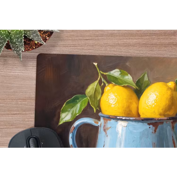 Mouse Pad - Food - Still Life - Classical - Eten - Stilleven - Klassiek muismat rubber klein