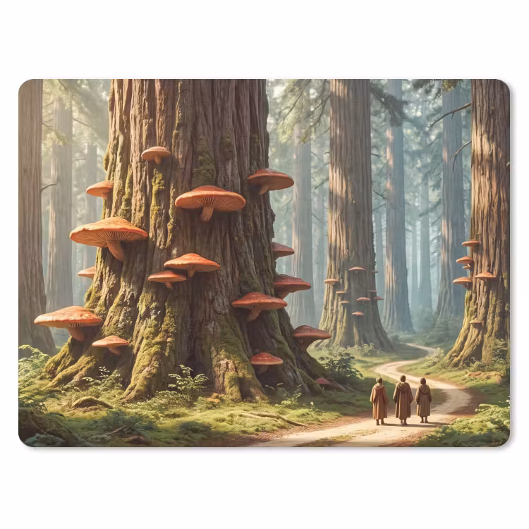 Mouse Pad - Forest - Trees - Nature - Bos - Bomen - Natuur muismat rubber klein