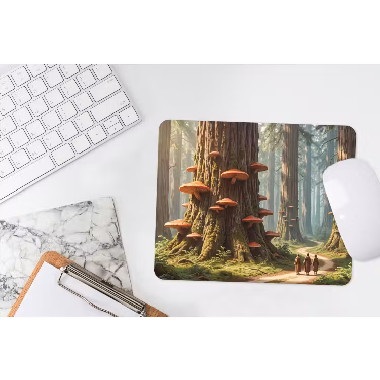 Mouse Pad - Forest - Trees - Nature - Bos - Bomen - Natuur muismat rubber klein
