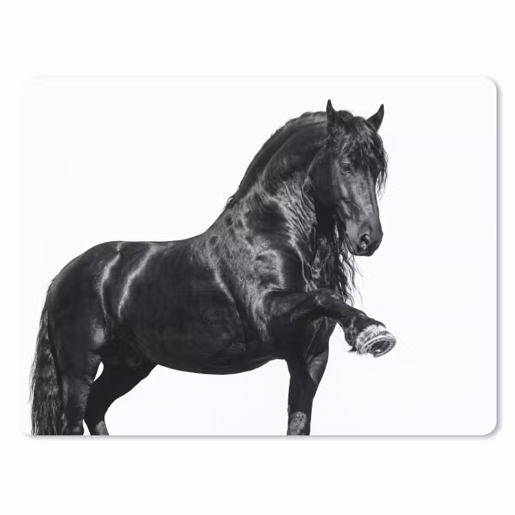 Fries - Hengst - Modern muismat rubber klein -3d
