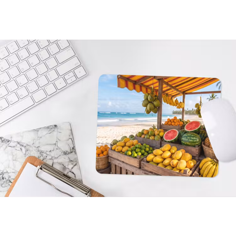 Mouse Pad - Fruit - Beach - Tropical - Fruit - Strand - Tropisch muismat rubber klein