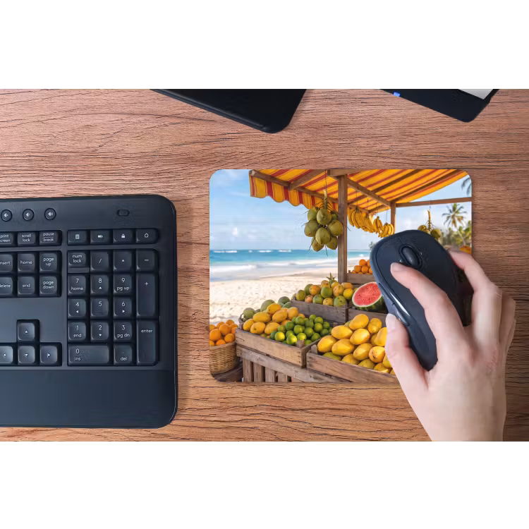 Mouse Pad - Fruit - Beach - Tropical - Fruit - Strand - Tropisch muismat rubber klein