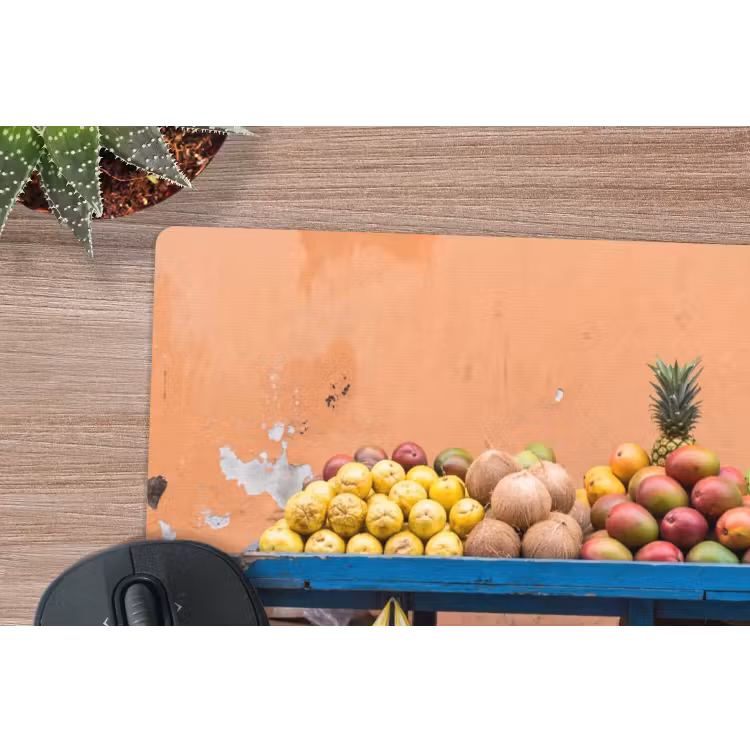 Mouse Pad - Fruit - Cart - Street - Fruit - Kar - Straat muismat rubber klein