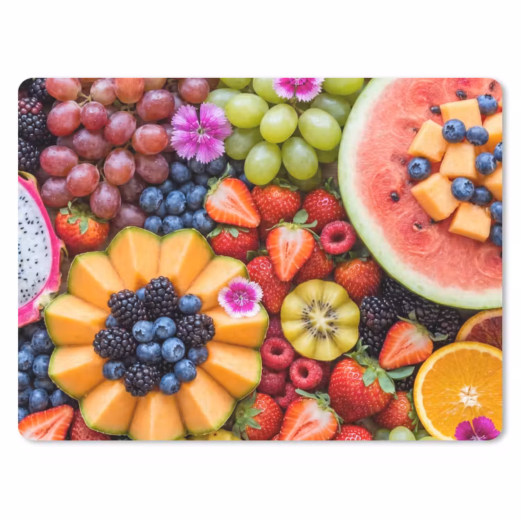 Fruit - Vers - Variatie - Eten - Kleurrijk muismat rubber klein -3d
