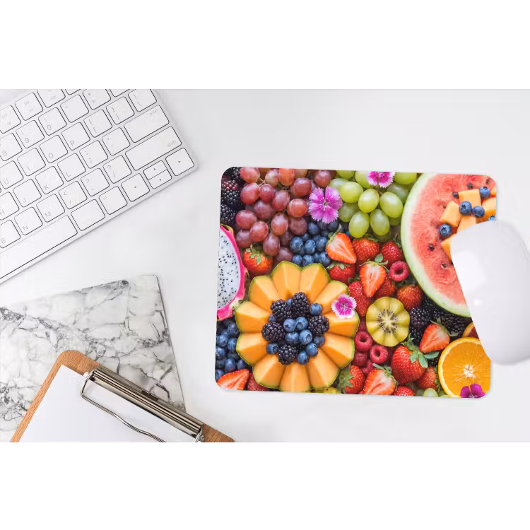 Fruit - Vers - Variatie - Eten - Kleurrijk muismat rubber klein -witbureau
