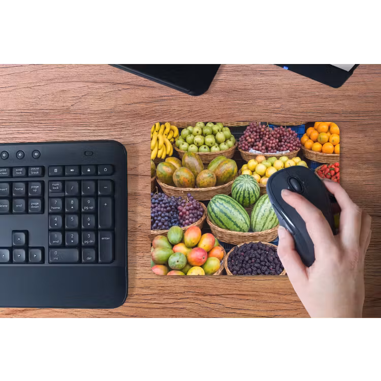 Mouse Pad - Fruit - Market - Colorful - Fruit - Markt - Kleurrijk muismat rubber klein