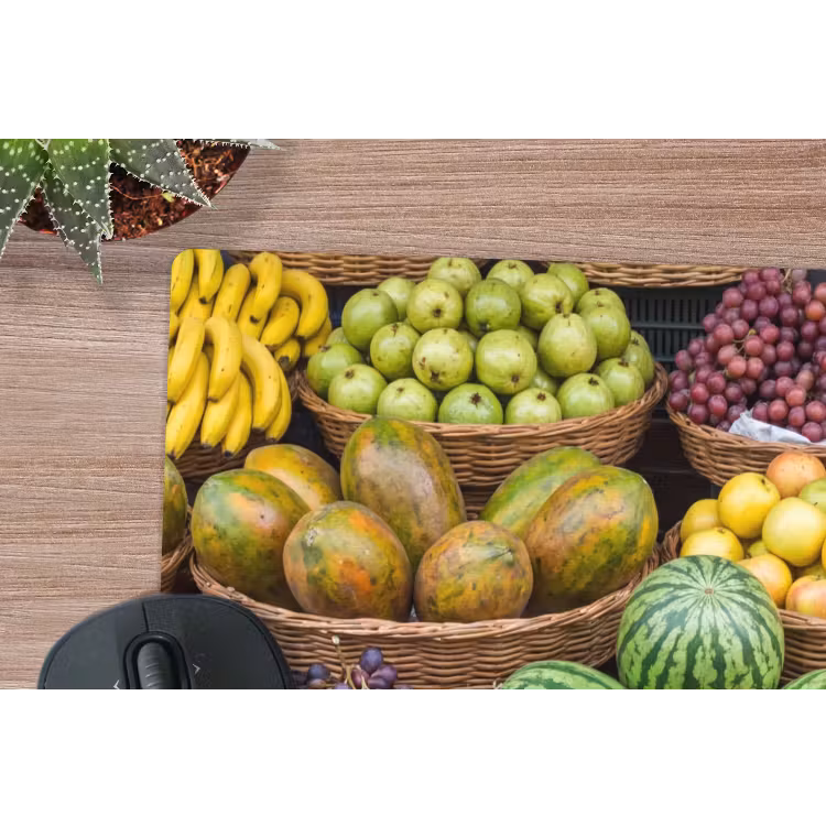 Mouse Pad - Fruit - Market - Colorful - Fruit - Markt - Kleurrijk muismat rubber klein