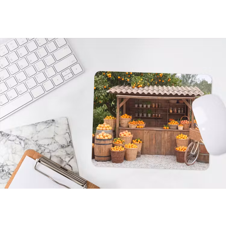 Mouse Pad - Fruit - Market - Rural - Fruit - Markt - Landelijk muismat rubber klein