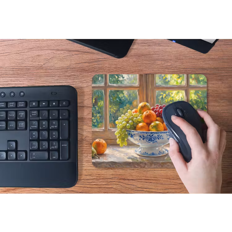 Mouse Pad - Fruit - Windowsill - Nature - Fruit - Vensterbank - Natuur muismat rubber klein