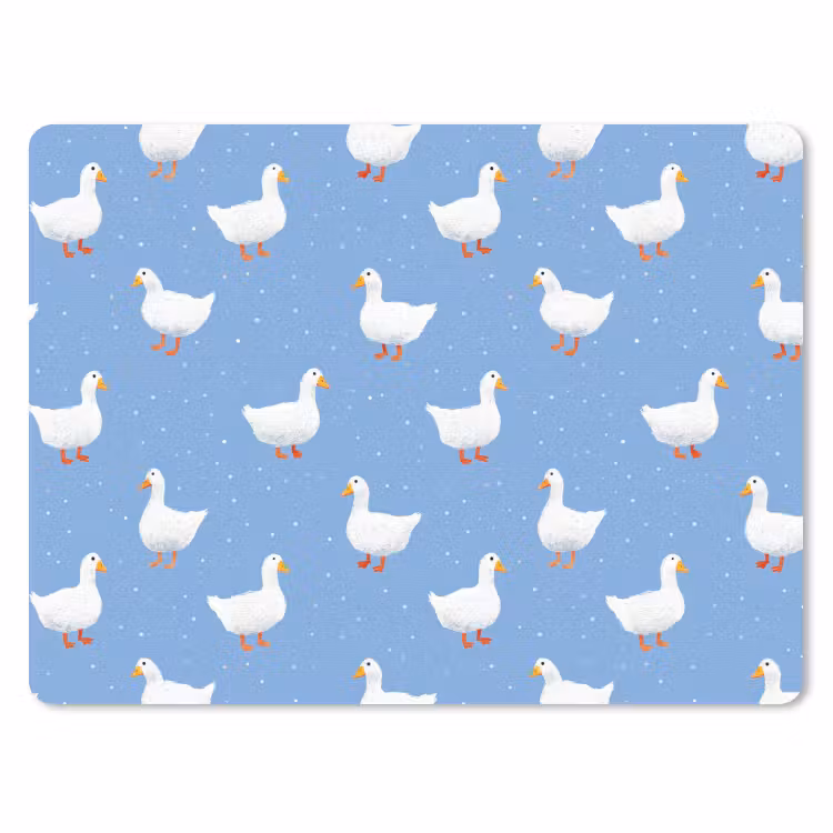 Ganzen - Elegant - Blauw muismat rubber klein 262 -3d