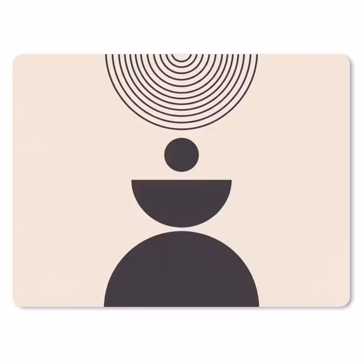 Mouse Pad - Geometric Balance - Art - Geometrische balans - Kunst muismat rubber klein