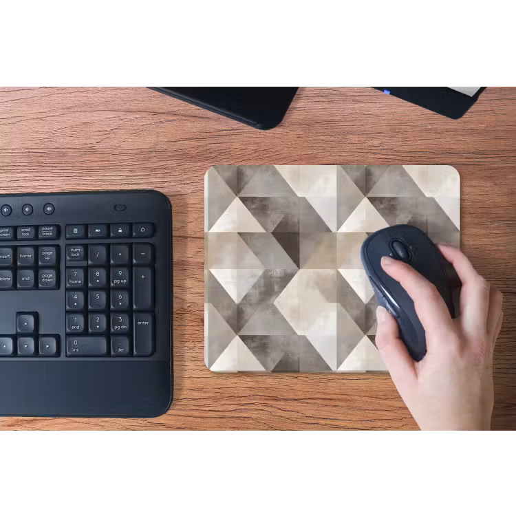 Geometrisch - Motief - Aardetinten muismat rubber klein 262 -toetsenbord