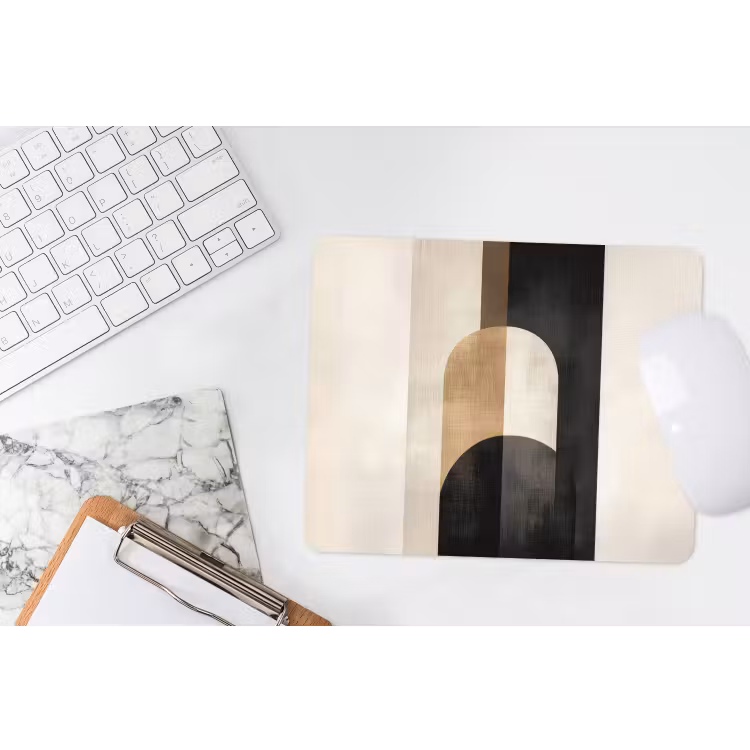 Geometrische - Vormen - Wit muismat rubber klein -witbureau