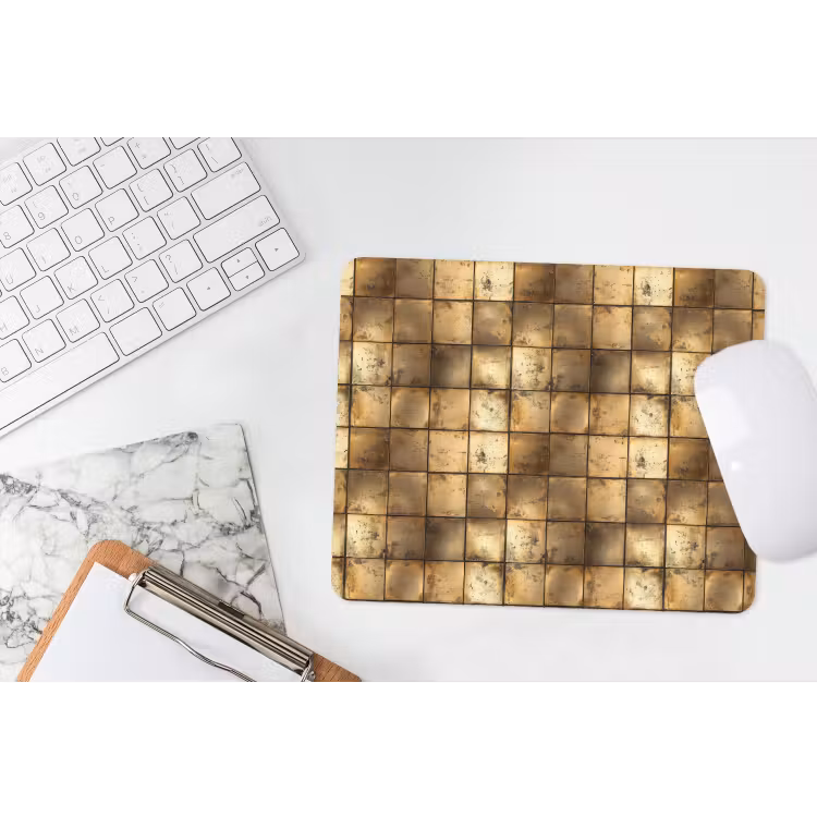 Geometrisch - Tegels - Goud muismat rubber klein 262 -witbureau