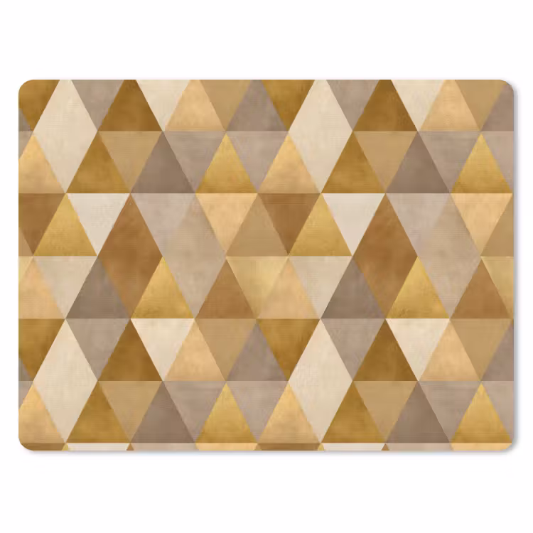 Geometrisch - Driehoek - Goud muismat rubber klein 262 -3d
