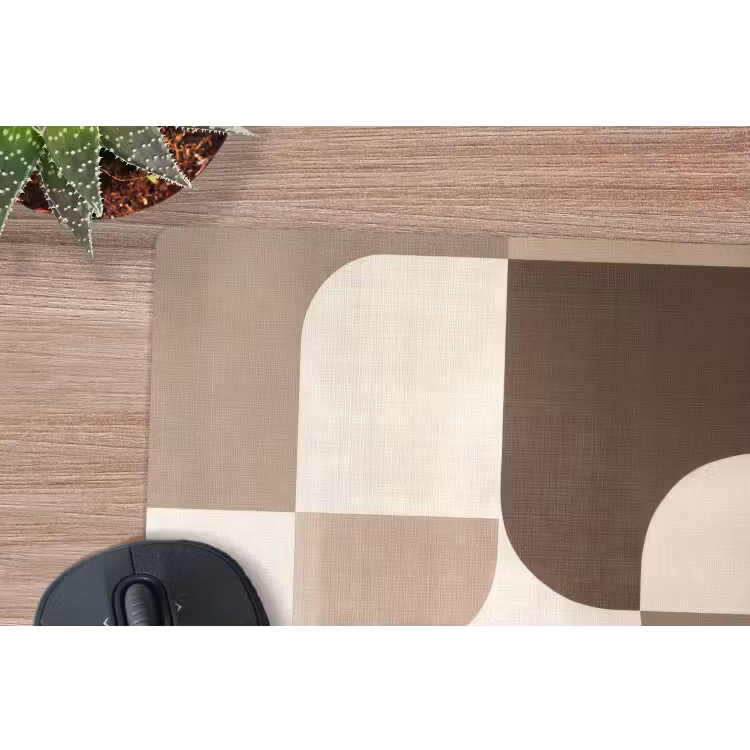 Geometrisch - Geweven structuur - Modern muismat rubber klein -closeup