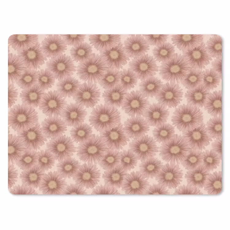 Gerbera - Bloemen - Roze muismat rubber klein 262 -3d