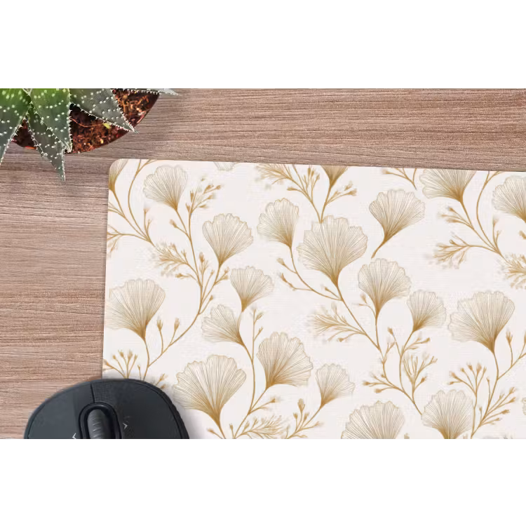 Ginkgo - Takken - Goud muismat rubber klein 262 -closeup