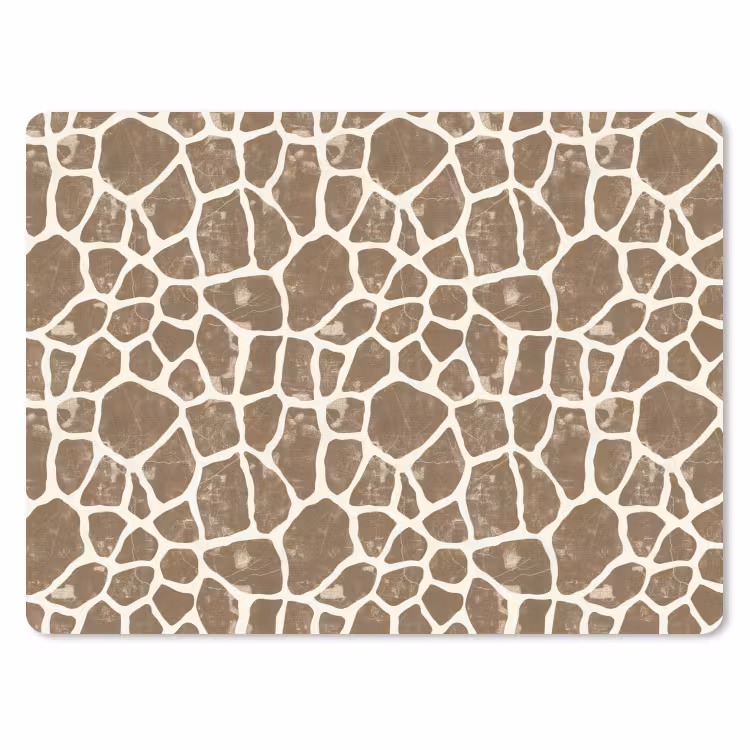 Giraf - Klassiek - Bruin muismat rubber klein 262 -3d